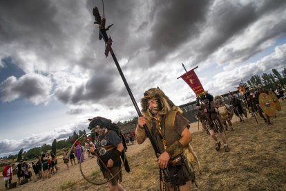 Celebración de la XXIII Fiesta Romana en Honor al Dios Baco, de Interés Turístico de Castilla y León, que se celebra en la localidad burgalesa de Baños de Valdearados.