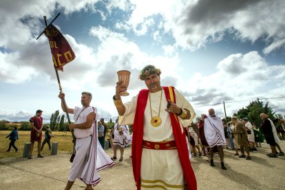 Celebración de la XXIII Fiesta Romana en Honor al Dios Baco, de Interés Turístico de Castilla y León, que se celebra en la localidad burgalesa de Baños de Valdearados.
