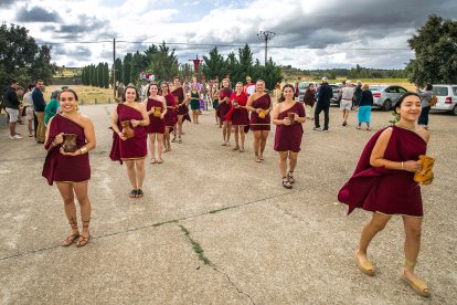 Celebración de la XXIII Fiesta Romana en Honor al Dios Baco, de Interés Turístico de Castilla y León, que se celebra en la localidad burgalesa de Baños de Valdearados.