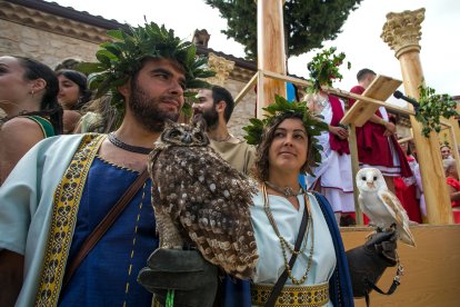 Celebración de la XXIII Fiesta Romana en Honor al Dios Baco, de Interés Turístico de Castilla y León, que se celebra en la localidad burgalesa de Baños de Valdearados.
