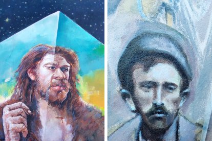 Miguelón y un minero de la comarca de Juarros.