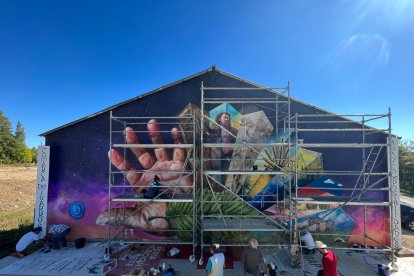 La obra, prácticamente terminada, antes de retirar los andamios.