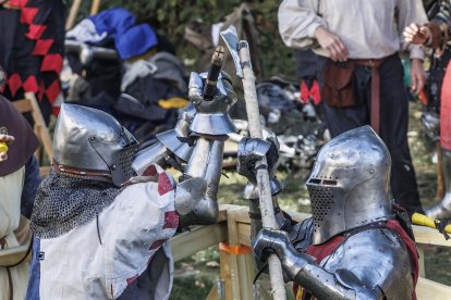 Instante de la celebración del I Torneo de Lucha Medieval.