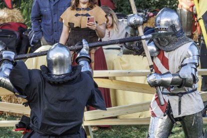 Instante de la celebración del I Torneo de Lucha Medieval.