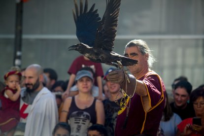 Instante de la exhibición de aves de Burgos Cidiano 2023.