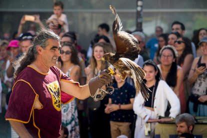 Instante de la exhibición de aves de Burgos Cidiano 2023.