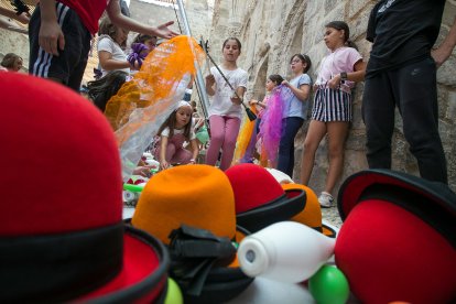 Instante de los talleres celebrados en el Monasterio de San Juan con motivo dentro de Burgos Cidiano.