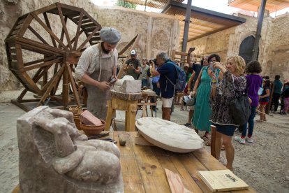 Instante de los talleres celebrados en el Monasterio de San Juan con motivo dentro de Burgos Cidiano.