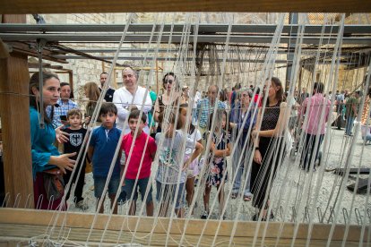 Instante de los talleres celebrados en el Monasterio de San Juan con motivo dentro de Burgos Cidiano.