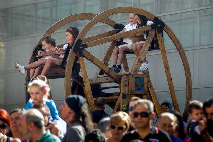 Instante de los talleres celebrados en el Monasterio de San Juan con motivo dentro de Burgos Cidiano.