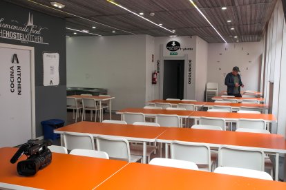Sala de estar para los usuarios del Hostel Burgos.