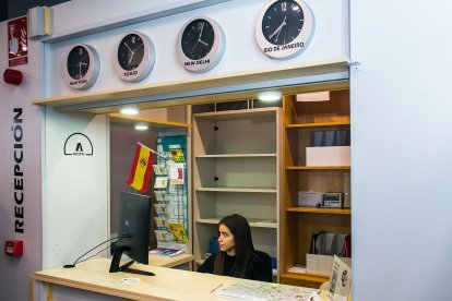 Recepción del Hostel Burgos.