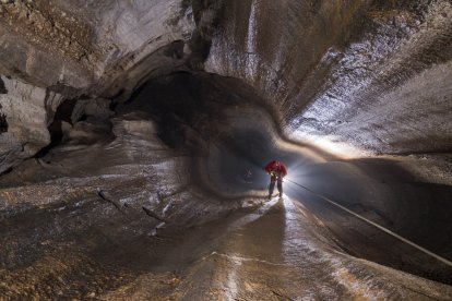 Gran Pozo de entrada a la Torca de Sogalamuela.