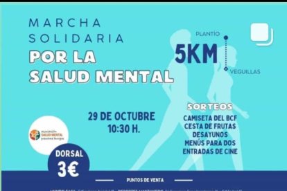 Cartel de la Marcha Solidaria por la Salud Mental de Prosame.