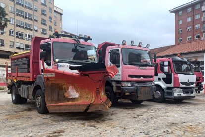 Maquinaria del plan de vialidad invernal de la Junta en Burgos.