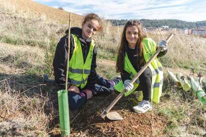 Instante de la plantación promovida por Fundación Oxígeno.