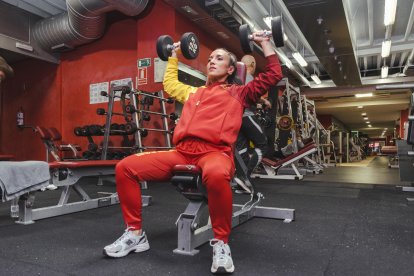 Instante de un entrenamiento de la burgalesa.