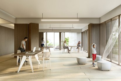 Una de las zonas colaborativas que se repartirán entre todos los bloques del conjunto en el S-3.