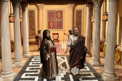 Escenas del Belén que se puede ver en la localidad burgalesa de Renuncio hasta el 6 de enero.