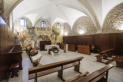 Capilla en la que los monjes realizan sus oraciones. 