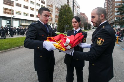 Instante del acto de celebración de los dos siglos de Policía Nacional.
