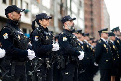 Instante del acto de celebración de los dos siglos de Policía Nacional.