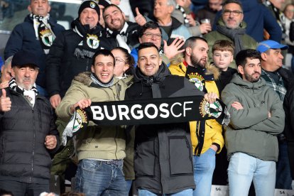 Imagen del partido entre el Burgos CF y el Valladolid.