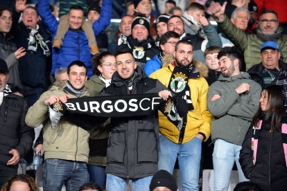 Imagen del partido entre el Burgos CF y el Valladolid.