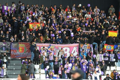Imagen del partido entre el Burgos CF y el Valladolid.