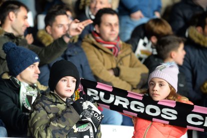 Imagen del partido entre el Burgos CF y el Valladolid.