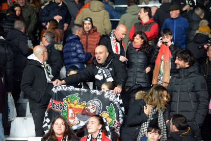 Imagen del partido entre el Burgos CF y el Valladolid.