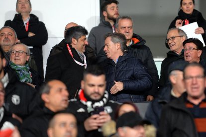 Imagen del partido entre el Burgos CF y el Valladolid.