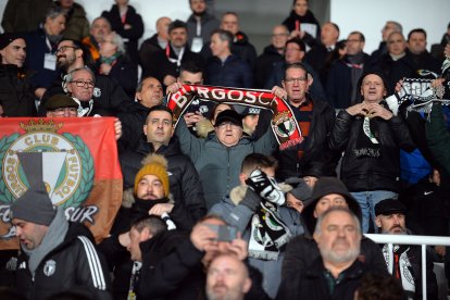Imagen del partido entre el Burgos CF y el Valladolid.