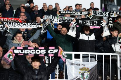 Imagen del partido entre el Burgos CF y el Valladolid.