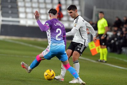 Imagen del partido entre el Burgos CF y el Valladolid.