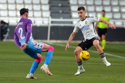 Imagen del partido entre el Burgos CF y el Valladolid.