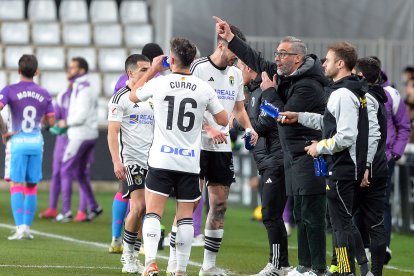 Imagen del partido entre el Burgos CF y el Valladolid.