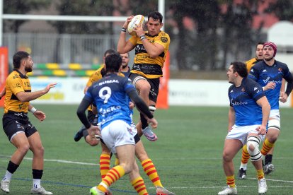 Imagen del partido entre el Recoletas Caja Rural y Santboiana.