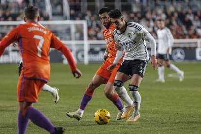 Imagen del partido entre el Burgos CF y el Albacete.