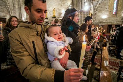 Misa de la Luz en la iglesia Real y Antigua de Gamonal.