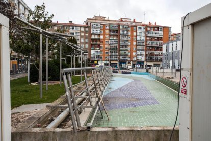Evolución de los trabajos de remodelación del parque Félix Rodríguez de la Fuente, hasta inicios de febrero.