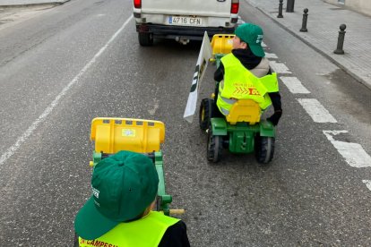 Los hijos de los agricultores también participaron en un día histórico