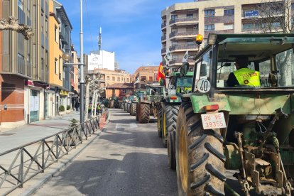 La tractorada a su paso por Aranda