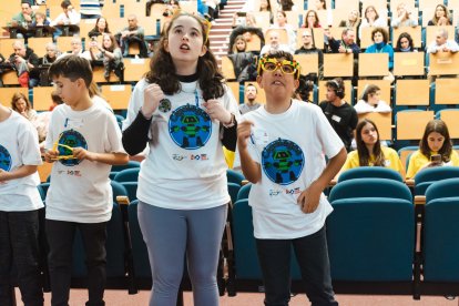 Un momento de la última edición de la First Lego League, en la Escuela Politécnica Superior de La Milanera.