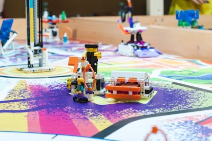 Un momento de la última edición de la First Lego League, en la Escuela Politécnica Superior de La Milanera.