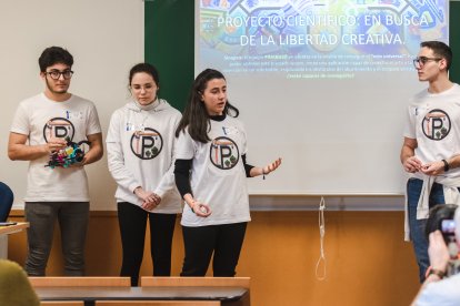 Un momento de la última edición de la First Lego League, en la Escuela Politécnica Superior de La Milanera.
