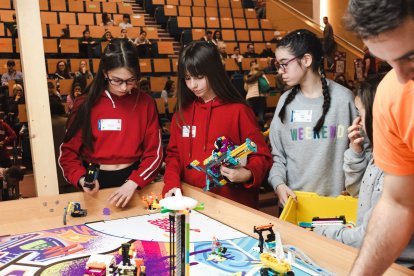 Un momento de la última edición de la First Lego League, en la Escuela Politécnica Superior de La Milanera.