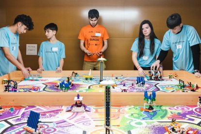 Un momento de la última edición de la First Lego League, en la Escuela Politécnica Superior de La Milanera.