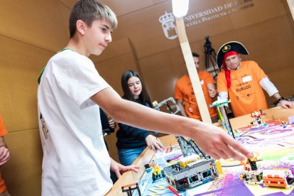 Un momento de la última edición de la First Lego League, en la Escuela Politécnica Superior de La Milanera.