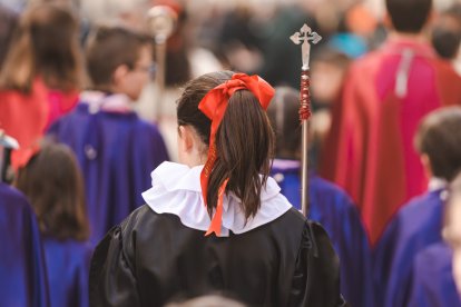 Imagen de la procesión infantil.